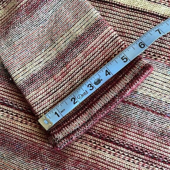 Reusch Meltex Knit Hoodie Top Small Red Multicolor Striped Gorpcore Cabincore - Picture 7 of 9